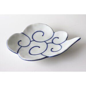 Arita denpei 6" Japanese ceramic cloud dish